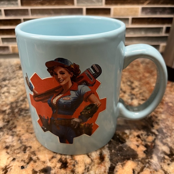 Funky Gasoline Diesel Fusion mug Red Rocket Blue and Red - Picture 8 of 12